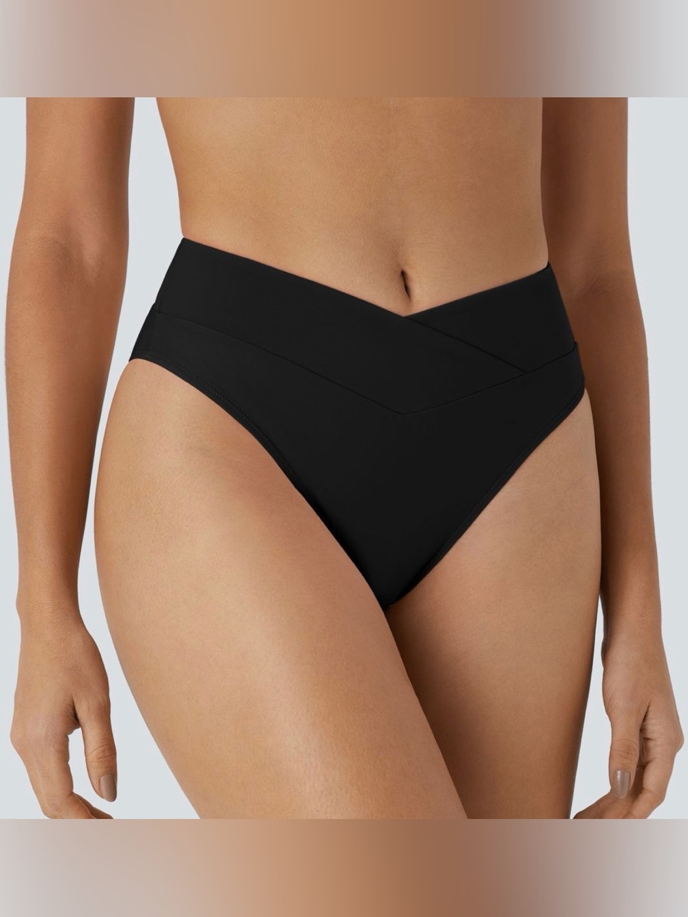 NWT- Halara ‘Crossover Bikini’ High Waisted Swim Bottom